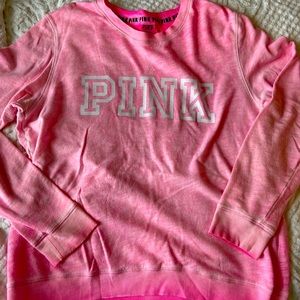 PINK sweatshirt in a light pink faded design